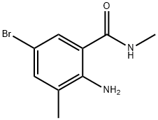 2-氨基-5-溴-N,3-二甲基苯甲酰胺,890707-30-9,结构式