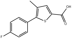 5-(4-氟苯基)-4-甲基噻吩-2-羧酸 结构式