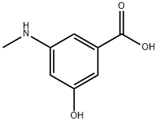 3-Hydroxy-5-(methylamino)benzoic Acid Struktur