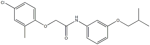 2-(4-chloro-2-methylphenoxy)-N-(3-isobutoxyphenyl)acetamide Struktur
