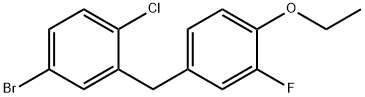 Benzene, 4-bromo-1-chloro-2-[(4-ethoxy-3-fluorophenyl)methyl]- Structure