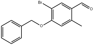 4-Benzyloxy-5-bromo-2-methyl-benzaldehyde Struktur