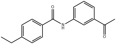 N-(3-acetylphenyl)-4-ethylbenzamide 结构式
