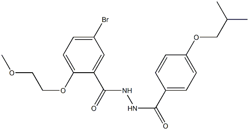 904877-39-0 5-bromo-N'-(4-isobutoxybenzoyl)-2-(2-methoxyethoxy)benzohydrazide