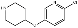 2-chloro-5-(piperidin-4-yloxy)pyridine 结构式