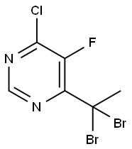 Pyrimidine, 4-chloro-6-(1,1-dibromoethyl)-5-fluoro-, 908352-44-3, 结构式