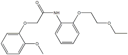 N-[2-(2-ethoxyethoxy)phenyl]-2-(2-methoxyphenoxy)acetamide Structure