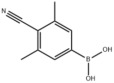 4-氰基-3,5-二甲基苯硼酸,911210-53-2,结构式