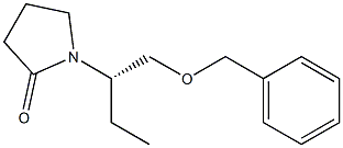 (S)-1-(1-(benzyloxy)butan-2-yl)pyrrolidin-2-one 化学構造式