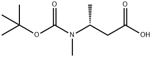 (3R)-3-{[(tert-butoxy)carbonyl](methyl)amino}butanoic acid Struktur