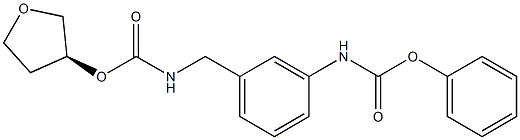 Carbamic acid, N-[[3-[(phenoxycarbonyl)amino]phenyl]methyl]-, (3S)-tetrahydro-3-furanyl ester,914810-54-1,结构式