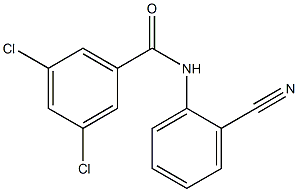 3,5-dichloro-N-(2-cyanophenyl)benzamide 化学構造式