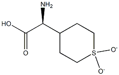 (S)-2-amino-2-(1,1-dioxidotetrahydro-2H-thiopyran-4-yl)acetic acid 化学構造式