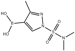 1-(N,N-二甲基氨基磺酰基)-3-甲基吡唑-4-硼酸 结构式