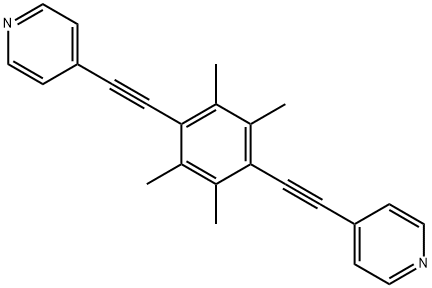 Pyridine, 4,4'-[(2,3,5,6-tetramethyl-1,4-phenylene)di-2,1-ethynediyl]bis-,918801-05-5,结构式