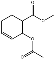methyl 2-acetyloxycyclohex-3-ene-1-carboxylate 化学構造式