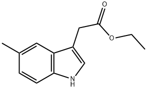 ethyl 2-(5-methyl-1H-indol-3-yl)acetate 结构式
