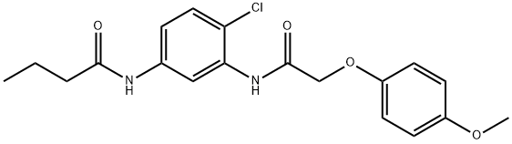 N-(4-chloro-3-{[2-(4-methoxyphenoxy)acetyl]amino}phenyl)butanamide Structure