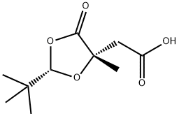 2S,4S-(2-tert-Butyl-4-methyl-5-oxo-[1,3]dioxolan-4-yl)-acetic acid,92572-49-1,结构式