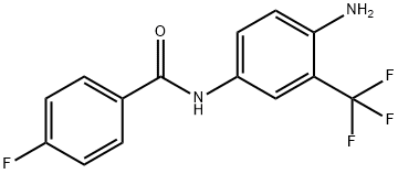 N-[4-amino-3-(trifluoromethyl)phenyl]-4-fluorobenzamide Struktur