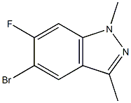 5-bromo-6-fluoro-1,3-dimethyl-1H-indazole Structure