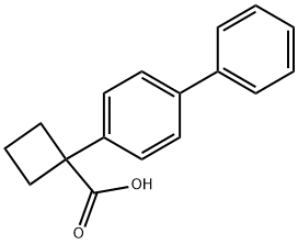 1-(4-Biphenylyl)cyclobutanecarboxylic Acid Structure