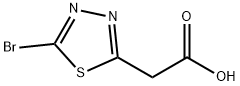 1,3,4-Thiadiazole-2-acetic acid, 5-bromo- 化学構造式