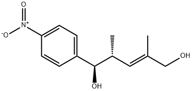 (4R,5R,E)-2,4-dimethyl-5-(4-nitrophenyl)pent-2-ene-1,5-diol 化学構造式
