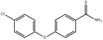 4-(4-chlorophenoxy)benzene-1-carbothioamide Structure