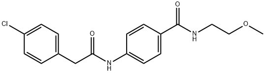 940470-20-2 4-{[2-(4-chlorophenyl)acetyl]amino}-N-(2-methoxyethyl)benzamide