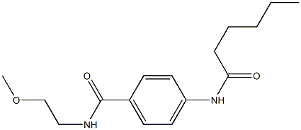 4-(hexanoylamino)-N-(2-methoxyethyl)benzamide Structure