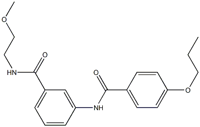 N-(2-methoxyethyl)-3-[(4-propoxybenzoyl)amino]benzamide Structure