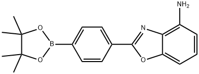 2-[4-(4,4,5,5-TETRAMETHYL-1,3,2-DIOXABOROLAN-2-YL)PHENYL]-4-BENZOXAZOLAMINE,942589-84-6,结构式