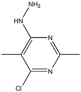 4-氯-6-肼基-2,5-二甲基嘧啶 结构式