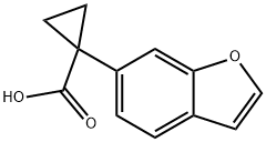 1-(benzofuran-6-yl)cyclopropanecarboxylic acid,945244-38-2,结构式