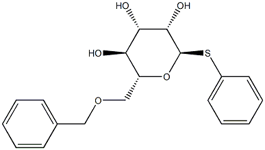 (2R,3S,4S,5S,6R)-2-((苄氧基)甲基)-6-(苯基硫基)四氢-2H-吡喃-3,4,5-三醇 结构式