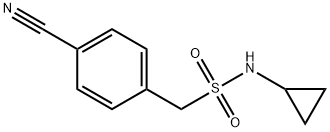 1-(4-cyanophenyl)-N-cyclopropylmethanesulfonamide Structure