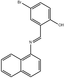 4-bromo-2-[(1-naphthylimino)methyl]phenol Struktur