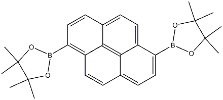 1,6-ビス(4,4,5,5-テトラメチル-1,3,2-ジオキサボロラン-2-イル)ピレン 化学構造式