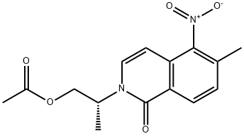 (R)-2-(6-methyl-5-nitro-1-oxoisoquinolin-2(1H)-yl)propyl acetate Struktur