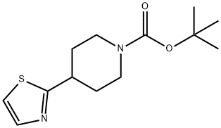 2-(1-BOC-4-哌啶基)噻唑, 951259-15-7, 结构式