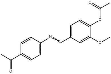 4-{[(4-acetylphenyl)imino]methyl}-2-methoxyphenyl acetate Structure