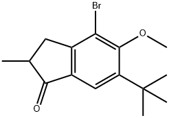 4-bromo-6-tert-butyl-5-methoxy-2-methyl-1-indanone Structure