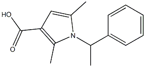 2,5-二甲基-1-(1-苯基乙基)-1H-吡咯-3-羧酸 结构式