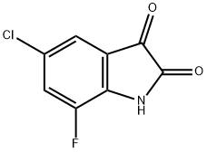 5-chloro-7-fluoro-2,3-dihydro-1H-indole-2,3-dione Struktur