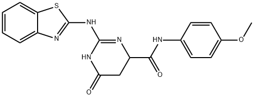 2-(1,3-benzothiazol-2-ylamino)-N-(4-methoxyphenyl)-6-oxo-1,4,5,6-tetrahydropyrimidine-4-carboxamide Structure