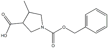 1-CBZ-4-甲基吡咯烷-3-羧酸, 959236-78-3, 结构式