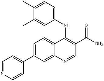 3-Quinolinecarboxamide, 4-[(3,4-dimethylphenyl)amino]-7-(4-pyridinyl)- Struktur