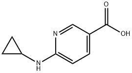 6-(cyclopropylamino)pyridine-3-carboxylic acid 化学構造式