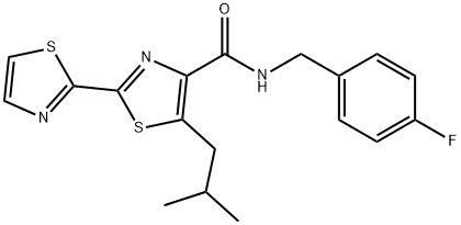 960527-22-4 N-(4-fluorobenzyl)-5-isobutyl-2,2'-bithiazole-4-carboxamide